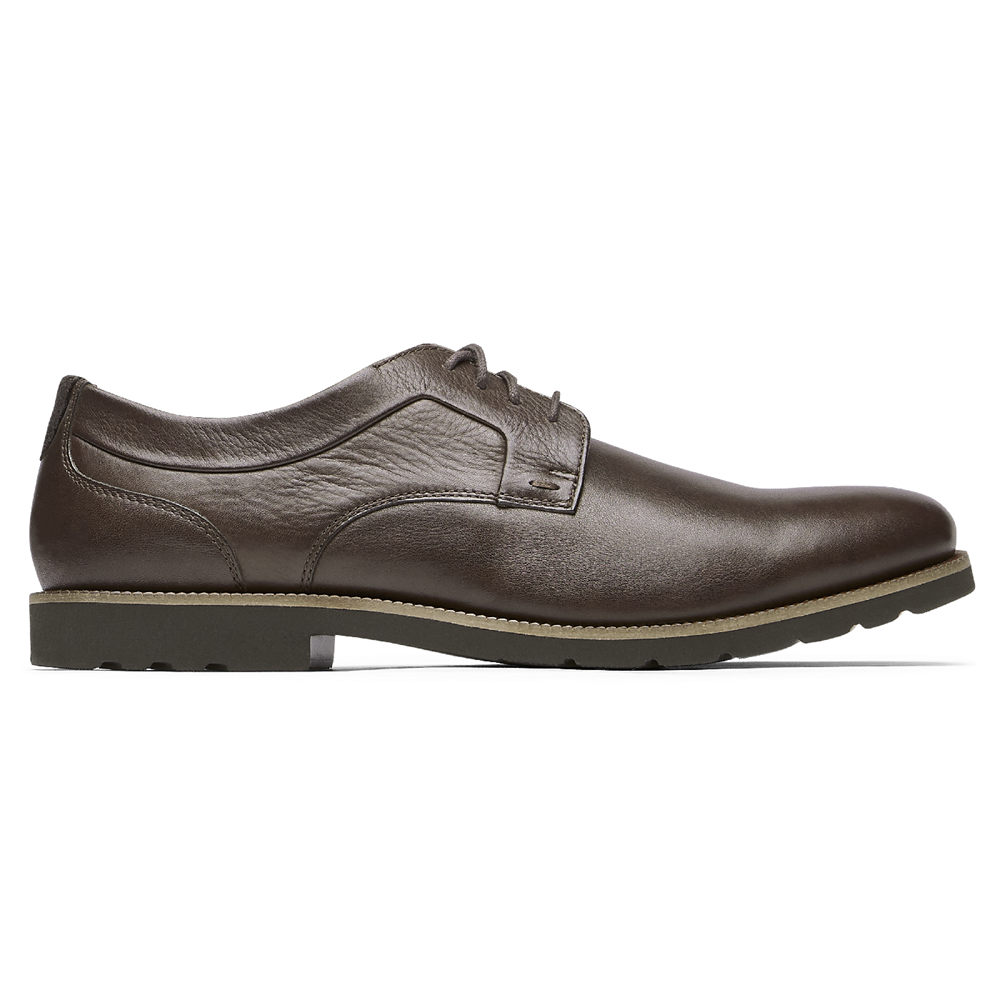 Rockport Singapore Mens Oxfords - Sharp & Ready 2 Plain Toe Dark Brown - MV9230481